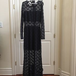 lace navy mini/maxi dress